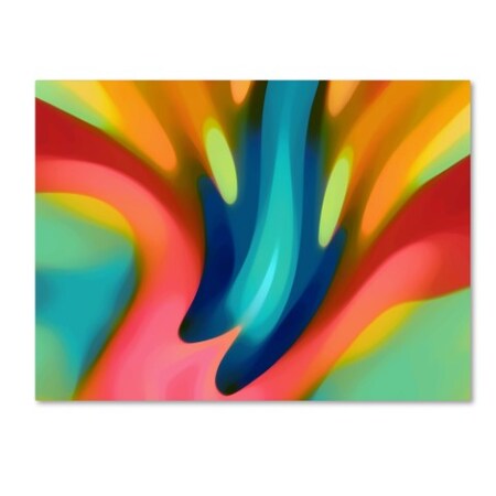 Trademark Fine Art Amy Vangsgard 'Pink and Blue Lily' Canvas Art, 24x32 AV0216-C2432GG